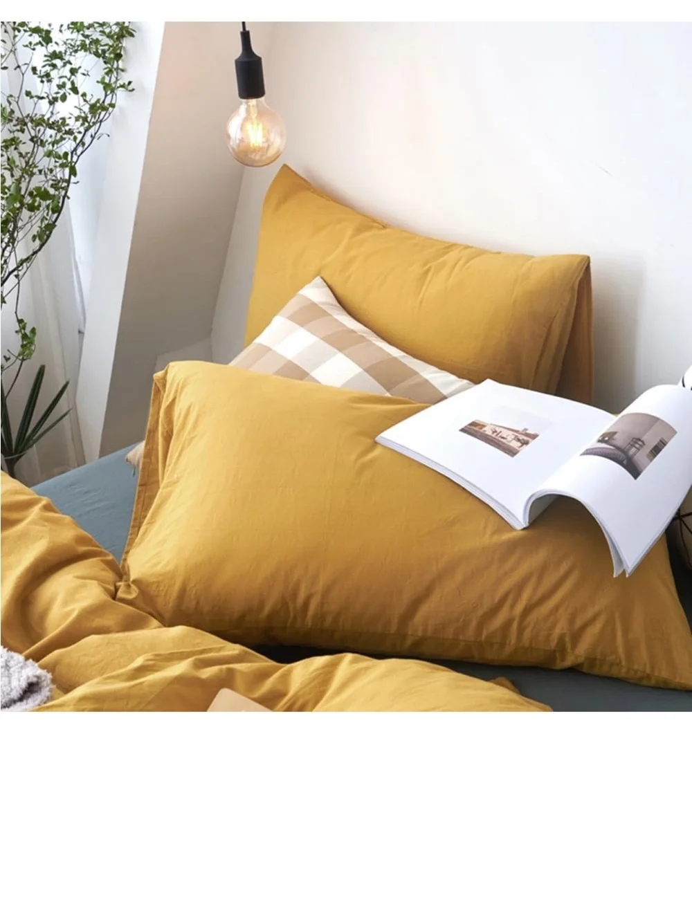 NEW DONEUS Duvet Cover Set 100% Washed Cotton, Linen-Like Texture. Breathable